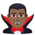 🧛🏾‍♂️ man vampire: medium-dark skin tone display on JoyPixels